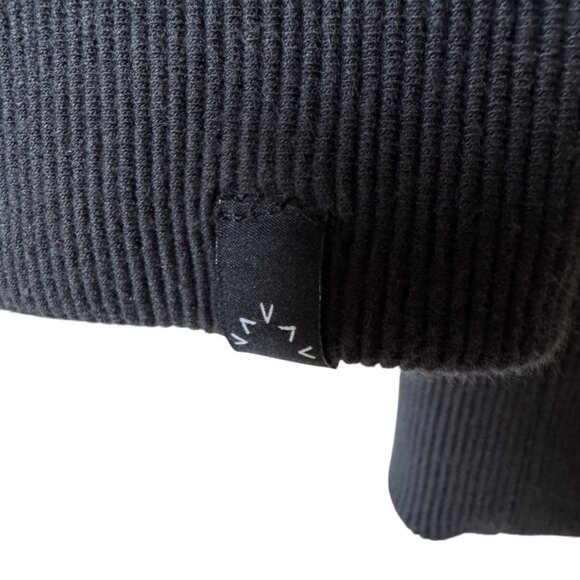 Varley Vine Half Zip Pullover Sweatshirt Sz Md Ribbed Gold Hardware Shawl Collar - Picture 4 of 16